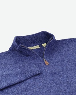Donald Ross Mens Sweater - Shepard Marl 1/4 Zip, 222